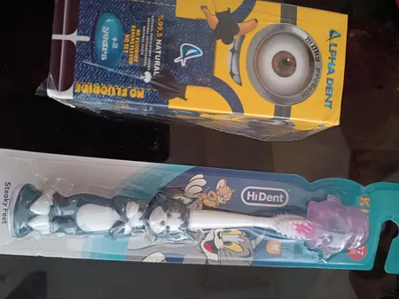 خمیر دندان کودک آلفادنت مدل بدون فلوراید حجم 50 میلی لیتر