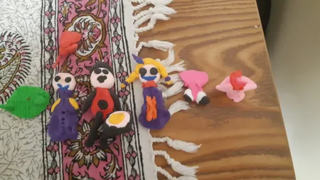 خمیر و ابزار مجسمه سازی مجسمه سازی کد‌ 007 بسته 12 عددی به همراه ابزار