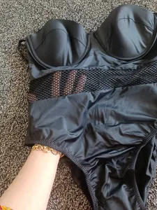 تجریه خرید مایو زنانه ماییلدا مدل پددار یک تکه توری کد 4229-705