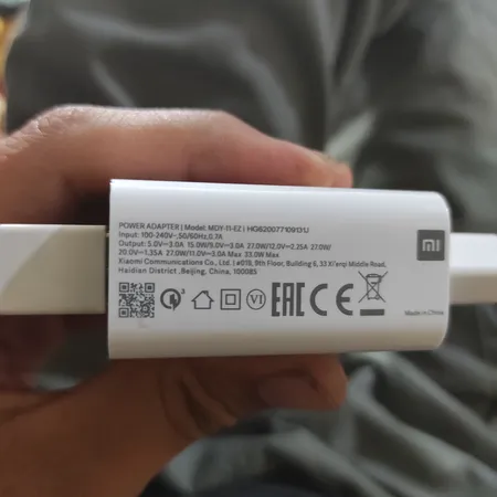 شارژر دیواری شیائومی مدل NOTE 8 pro به همراه کابل تبدیل USB-C