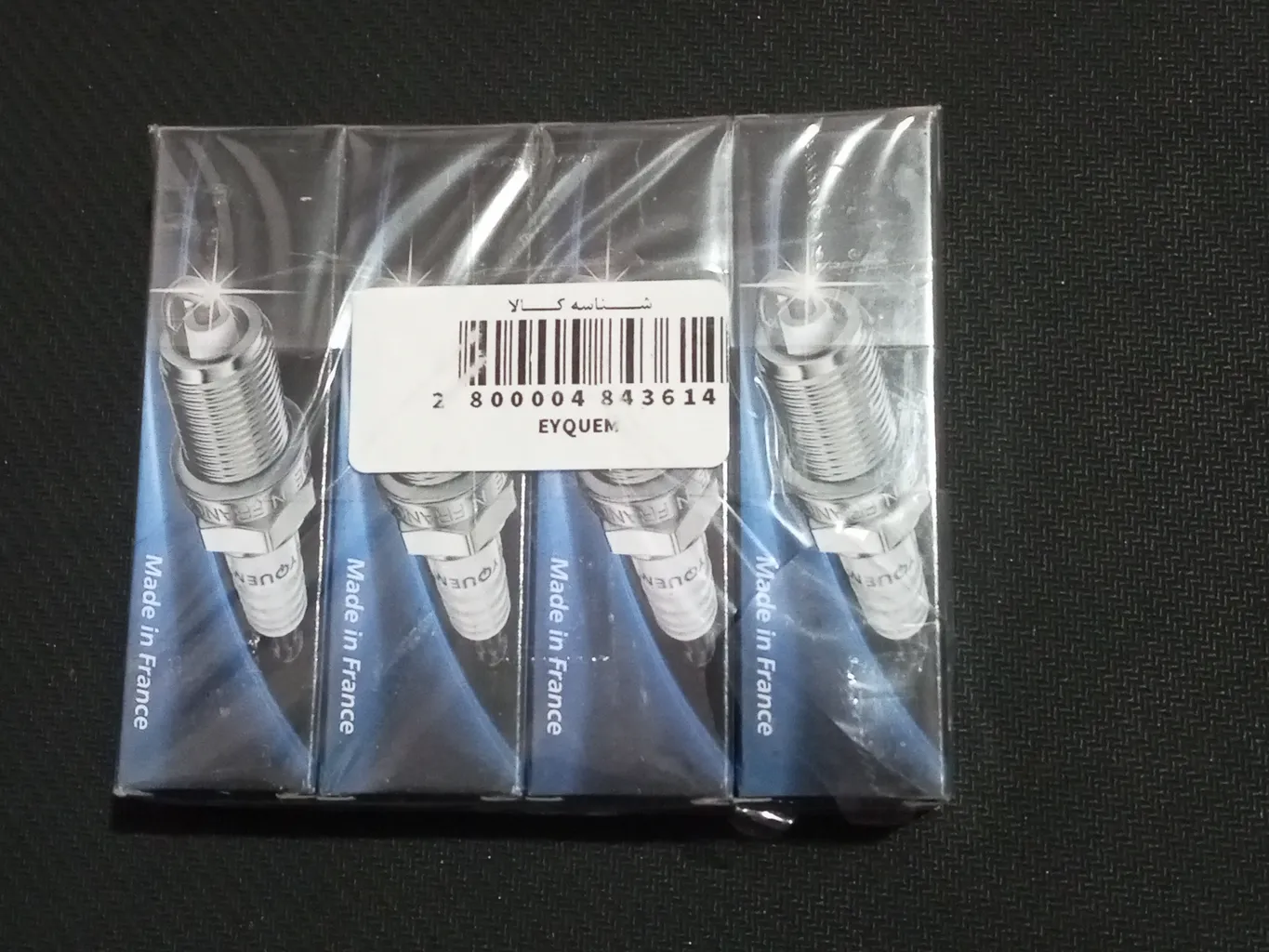 شمع خودرو اکیوم مدل تک پلاتین پایه بلند کد RFN58HZ بسته 4 عددی