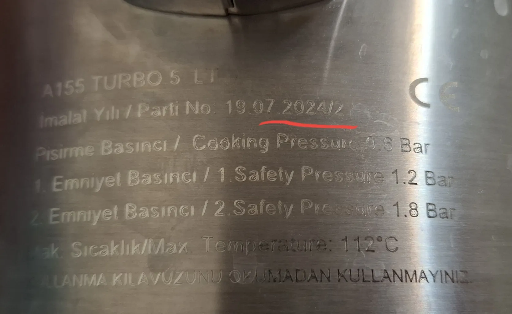 زودپز کرکماز مدل Turbo A155 گنجایش 5 لیتر