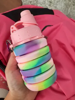 قمقمه مدل سیلیکونی تاشو کد NEW 01 گنجایش 0.5 لیتر