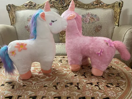 عروسک طرح اسب تک شاخ یونیکورن ایستاده ارتفاع 48 سانتی متر