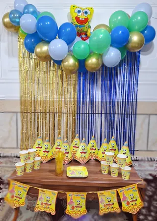 مجموعه 124 عددی تم تولد مستر تم طرح باب اسفنجی سوپر پلاس کد 2