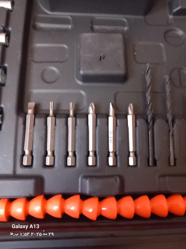 مجموعه 45 عددی دریل پیچ گوشتی شارژی 10 میلیمتری 18 ولت دلیکس مدل DL18V