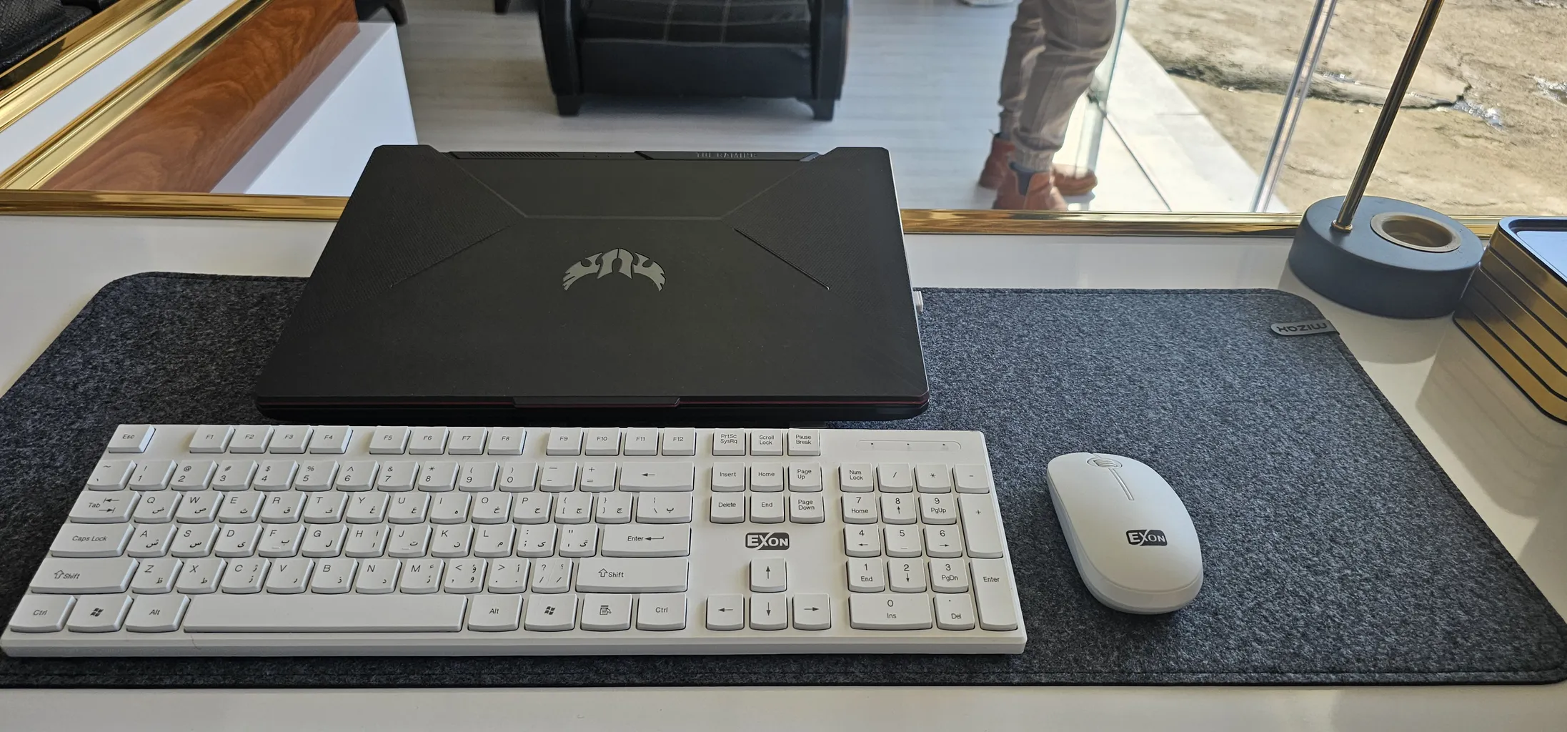 کیبورد و ماوس بی سیم اکسون مدل Gk-600، سوییچ ممبران، Full-Size