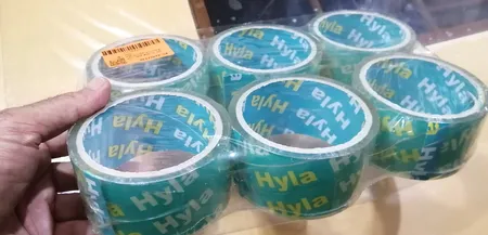 چسب نواری هایلا مدل 90Y عرض 5 سانتی متر بسته 6 عددی