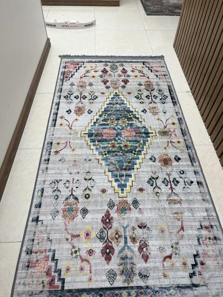 فرش ماشینی مدما مدل فرح کد 351 زمینه کرمی