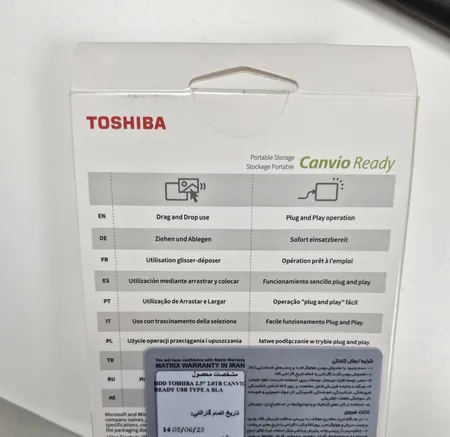 هارد اکسترنال توشیبا مدل Canvio Ready ظرفیت 2 ترابایت