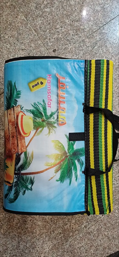 زیرانداز سفری گالری شروین مدل حصیری 1 سایز 9 متری 18 نفره