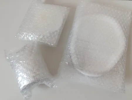 ست 3 تکه گلدان و استند جواهرات بتنی مدل دفرمه کد T08