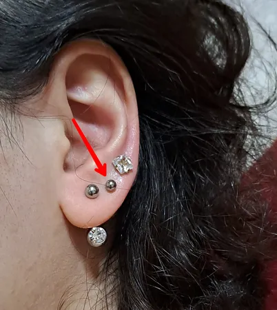 پیرسینگ گوش زنانه کد Ps03 بسته 3 عددی