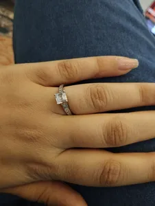 تجریه خرید انگشتر نقره زنانه جی تی ای مدل تک داش پرنسس