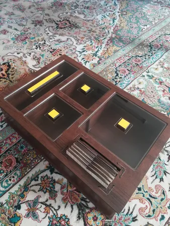 جعبه رومیزی تی بگ و تنقلات و زیرلیوانی مدل DR_BEST