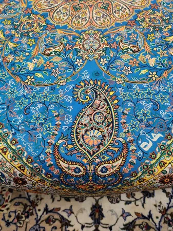 رومیزی ترمه نگین خاتم یزد طرح افشاری کد ABDR3