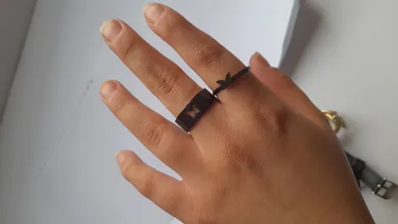 انگشتر زنانه مدل پروانه کاپل کد Rcs10 مجموعه 2 عددی