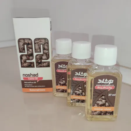 روغن کرچک نوشاد مدل Castor Oil حجم 110 میلی لیتر بسته 3 عددی