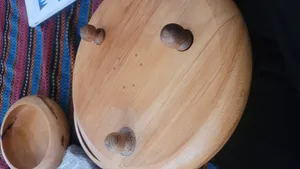 تجریه خرید سرویس پذیرایی مدل چوبی پایه کوتاه مجموعه 3 عددی