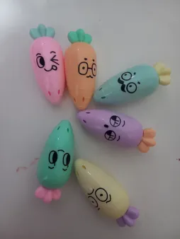 ماژیک علامت گذار طرح هویج مجموعه 6 عددی