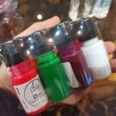 رنگ رزین اپوکسی فیلو مدل Neon حجم 10 میلی‌لیتر بسته 8 عددی