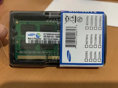 رم لپ تاپ DDR3L دو کاناله 1600مگاهرتز cl11 سامسونگ مدل PC3L-12800S ظرفیت 8 گیگابایت