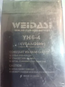 تجریه خرید باتری یو پی اس 6 ولت 4.5 آمپر ویداسی مدل YH-4.5-6