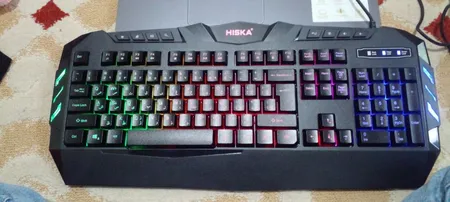 کیبورد گیمینگ هیسکا مدل HX-KEG400 RGB، سوییچ ممبران، Full-Size نورپردازی RGB