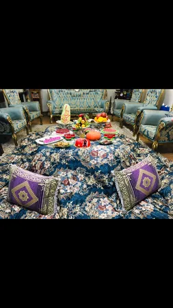 لحاف کرسی هلکو مدل leeko-yalda سایز 400×400 سانتیمتر