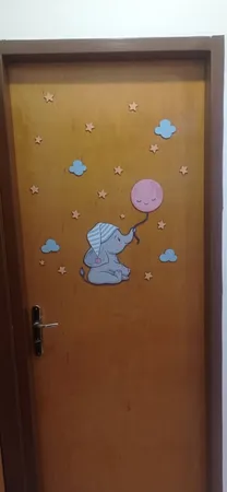 استیکر چوبی کودک باروچین مدل فیل کوچولو کد 1222