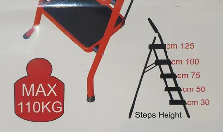 نردبان 2 پله ایران پایه  مدل 0002