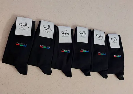 جوراب ساق بلند مردانه پالوته مدل PM-WIN-BLK-6666