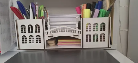 جامدادی رومیزی  رانزو گالری مدل ساختمان کلاسیک کد 0107