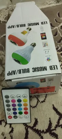 لامپ هوشمند و اسپیکر بلوتوثی مدل led music blub کد HB-61