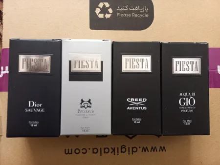 عطر جیبی مردانه فیستا مدل Alpha حجم 15میلی لیتر مجموعه 4 عددی