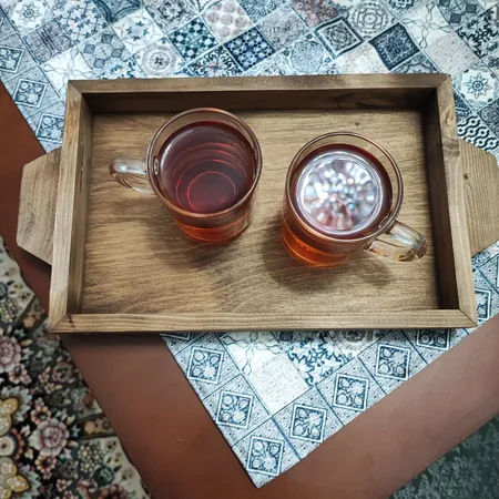 سینی پذیرایی چوبی مدل MS004