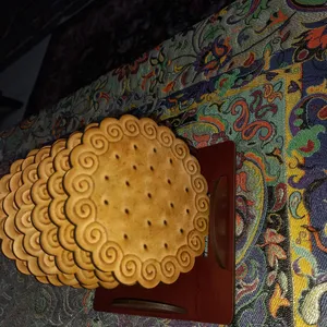 تجریه خرید زیرلیوانی ژیوار طرح بیسکوییت گرد بسته 6 عددی