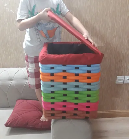 سبد رخت شایگان مدل بافت رنگی