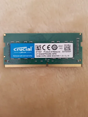 رم لپ تاپ DDR4 دو کاناله 2666 مگاهرتز CL19 کروشیال ظرفیت 16 گیگابایت
