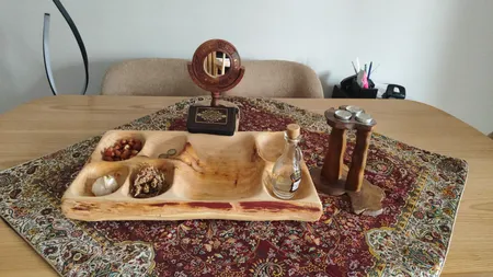 رومیزی ترمه نگین خاتم یزد طرح افشاری کد ZRSH