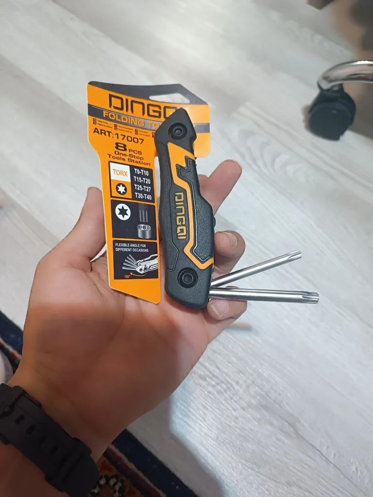 آچار آلن ستاره ای دینگشی مدل DF500GH مجموعه 8 عددی