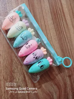 ماژیک علامت گذار طرح هویج مجموعه 6 عددی