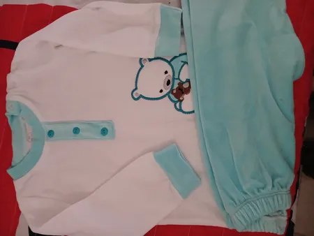 ست بلوز و شلوار نوزادی آدمک مدل خرس کد 110032