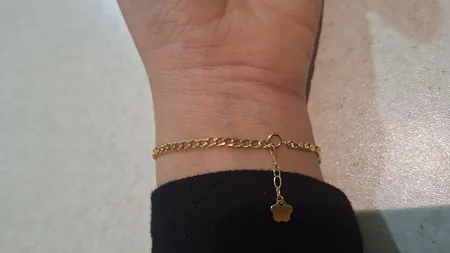 دستبند زنجیری طلا 18 عیار زنانه الی گالری مدل کارتیه 80