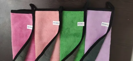 دستمال میکروفایبر نظافت خودرو تام کلین مدل TC-MFL450A بسته ی 4 عددی