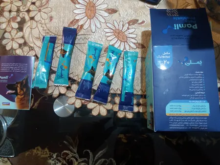 مکمل پروبیوتیک سگ و گربه پملی مدل ساشه وزن 40 گرم بسته 5 عددی