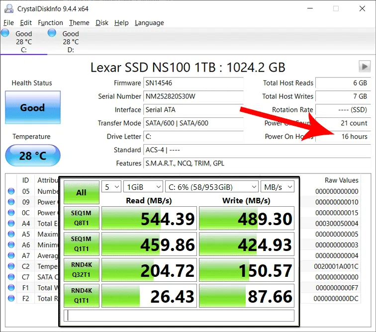 اس اس دی اینترنال SATA III لکسار مدل NS100 ظرفیت 1 ترابایت