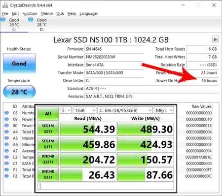 اس اس دی اینترنال لکسار مدل NS100 ظرفیت 1ترابایت