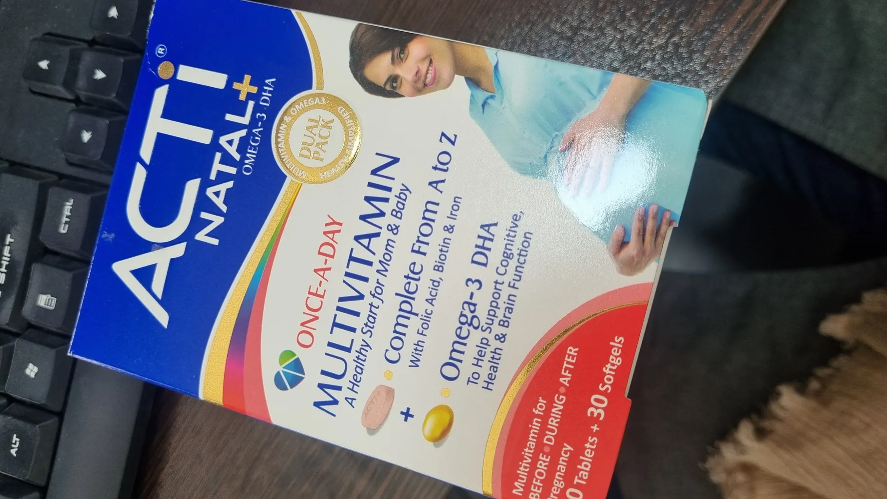 قرص اکتی ناتال پلاس امگا 3  ابیان دارو بسته 60 عددی