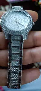 تجریه خرید ساعت مچی عقربه ای زنانه مدل فول نگین یونانی کد N1